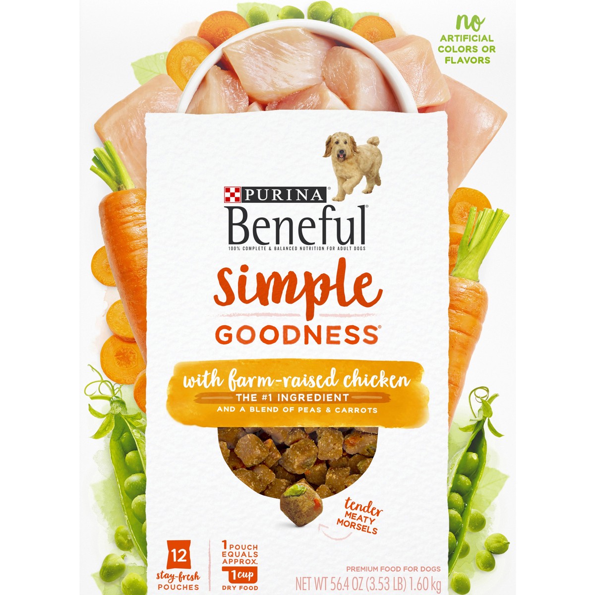 slide 4 of 9, Beneful Purina Beneful Dry Dog Food, Simple Goodness With Farm Raised Chicken, 56.4 oz