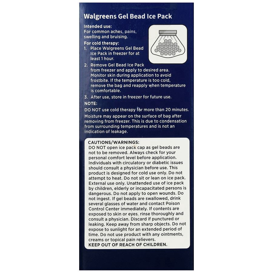 slide 3 of 5, Walgreens Reusable Ice Bag with Gel Beads 9 inches, 1 ct