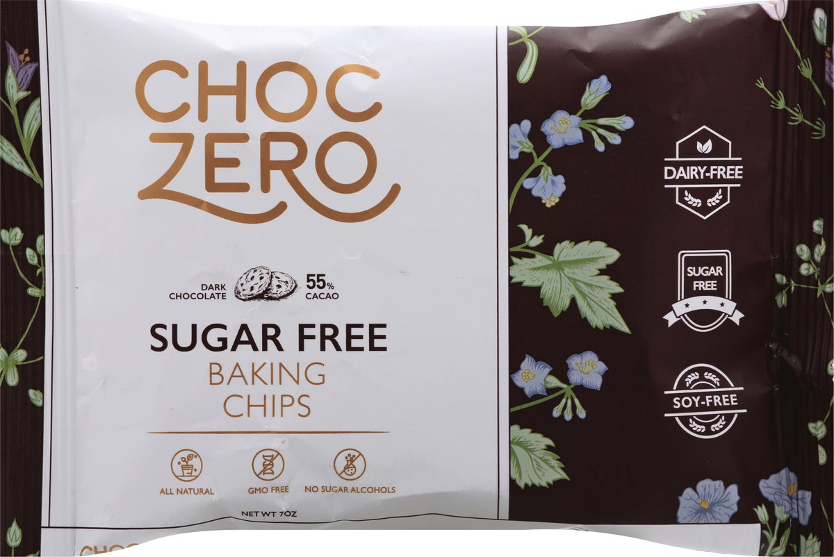 slide 2 of 13, ChocZero 55% Cacao Sugar Free Dark Chocolate Baking Chips 7 oz, 7 oz