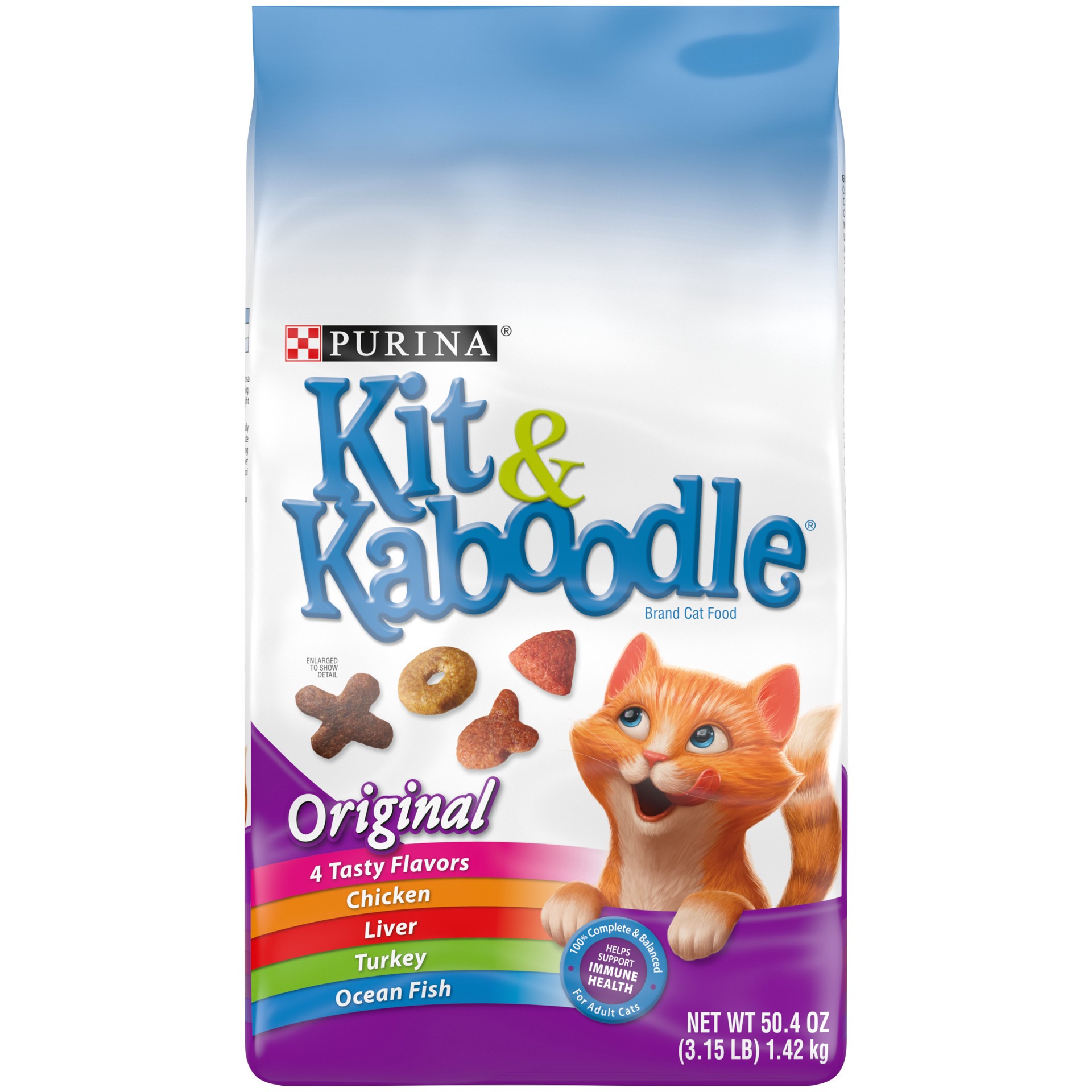 slide 1 of 8, Kit & Kaboodle Purina Kit & Kaboodle Dry Cat Food, Original, 3.15 lb