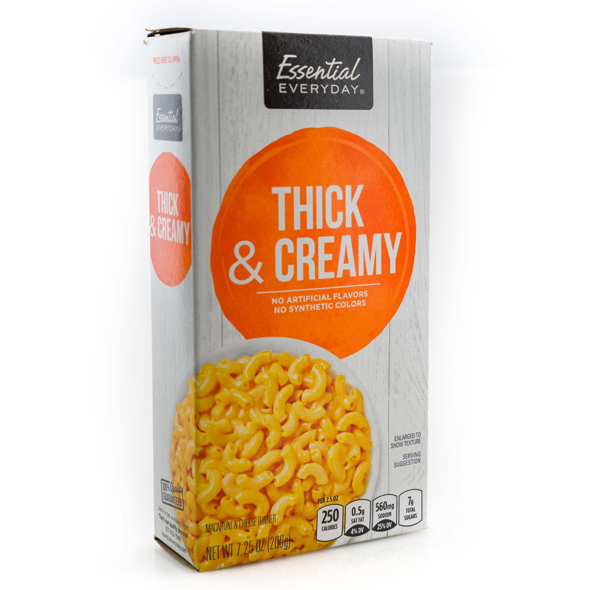 slide 1 of 1, Essential Everyday Macaroni & Cheese Dinner, Thick & Creamy, 7.25 oz