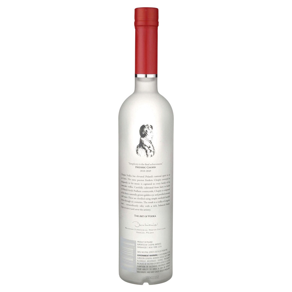 slide 5 of 5, Chopin Rye Vodka, 750 ml