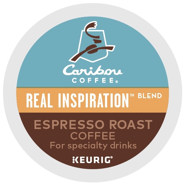 slide 1 of 4, Keurig Caribou Coffee Real Inspiration Blend Espresso Roast K-Cup Pods, 6 ct