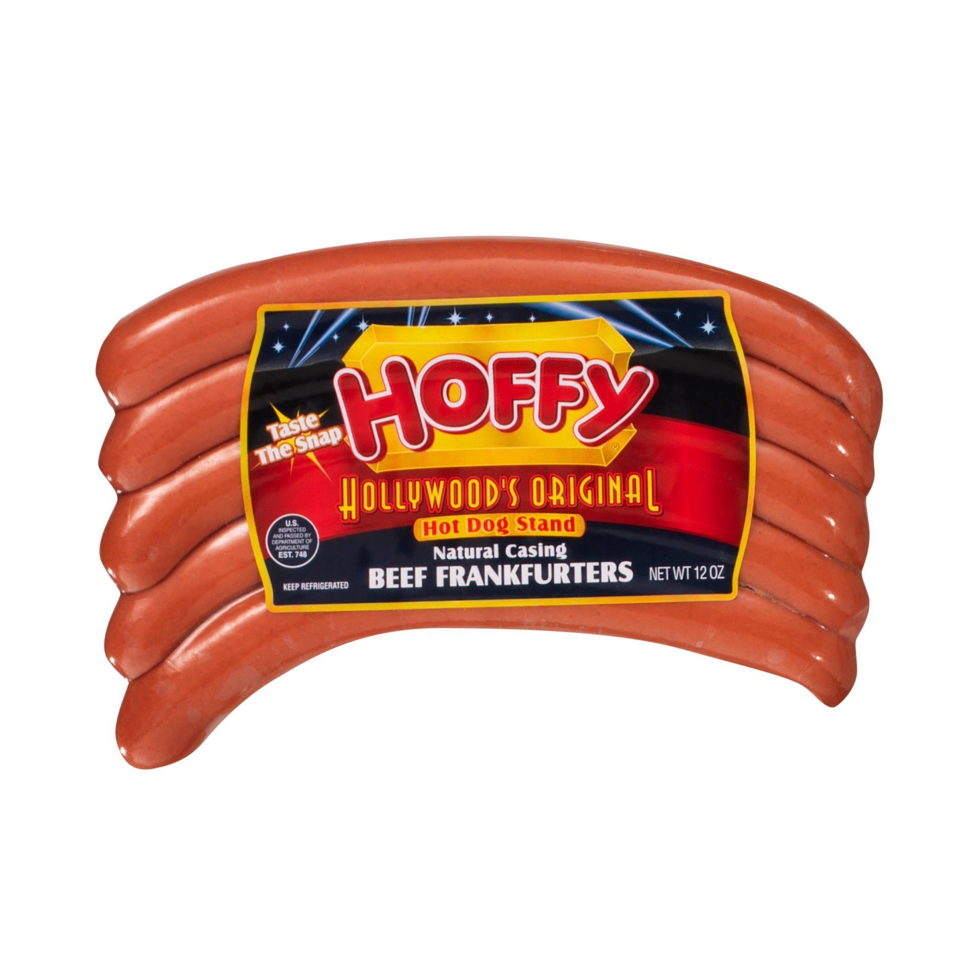 slide 1 of 1, Hoffy Hollywood's Original Beef Frankfurters, 12 oz