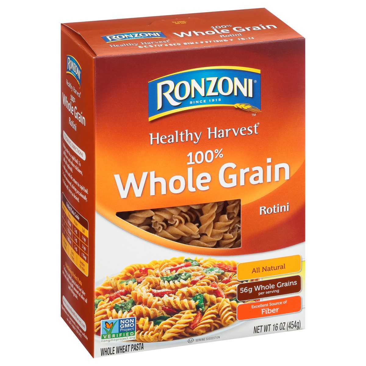 slide 4 of 9, Ronzoni Healthy Harvest Whole Grain Rotini, 16 oz, Whole Wheat Pasta, 16 oz