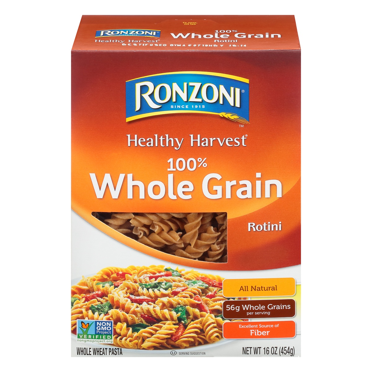 slide 1 of 8, Ronzoni Healthy Harvest Whole Grain Rotini, 16 oz