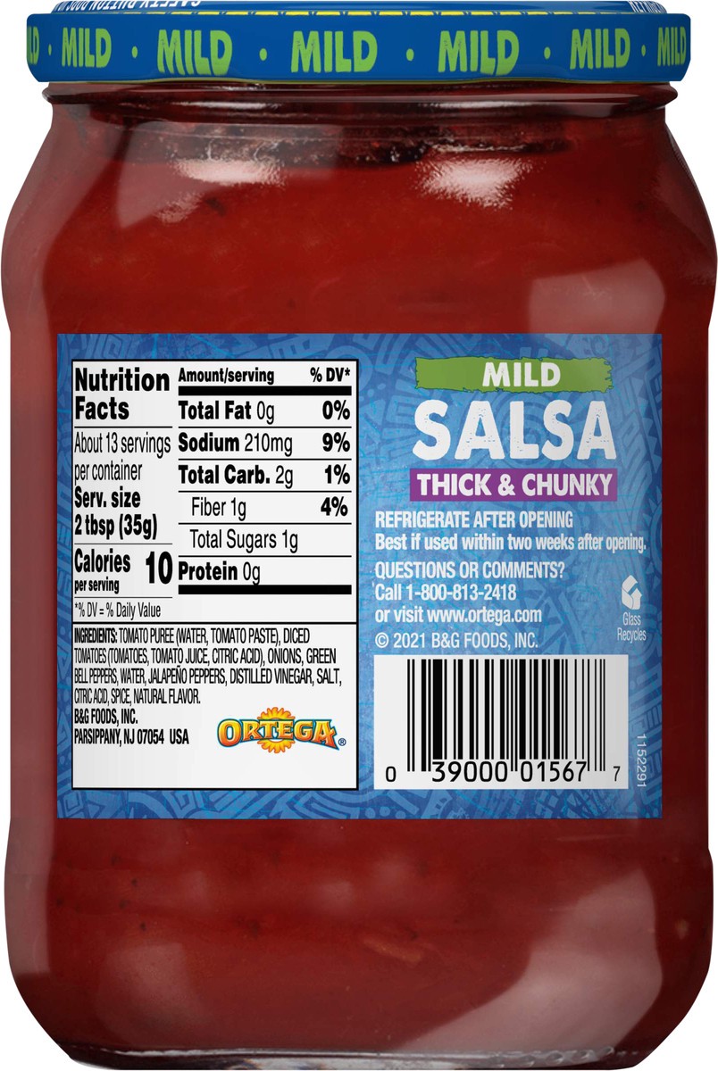 slide 3 of 7, Ortega Mild Thick & Chunky Salsa 16 oz, 16 oz