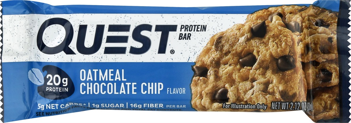 slide 7 of 9, Quest Oatmeal Chocolate Protein Bar, 2.12 oz