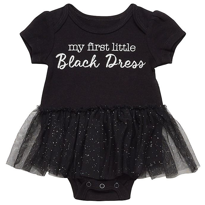 slide 1 of 1, Baby Starters Newborn Black Dress Bodysuit, 1 ct