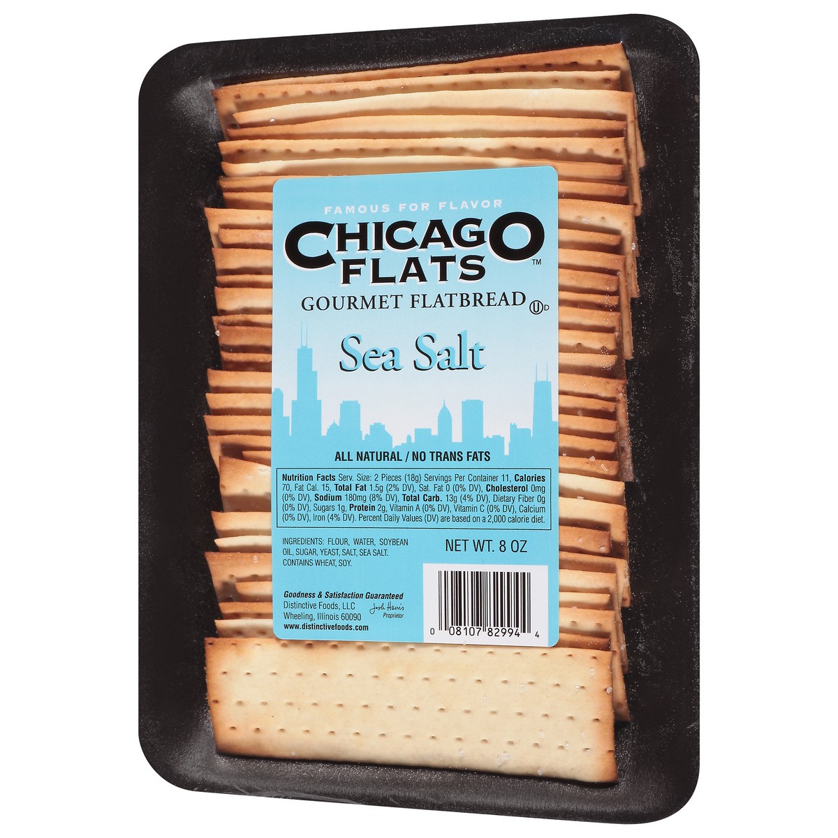 slide 3 of 13, Chicago Flats Sea Salt Gourmet Flatbread 8 oz, 8 oz