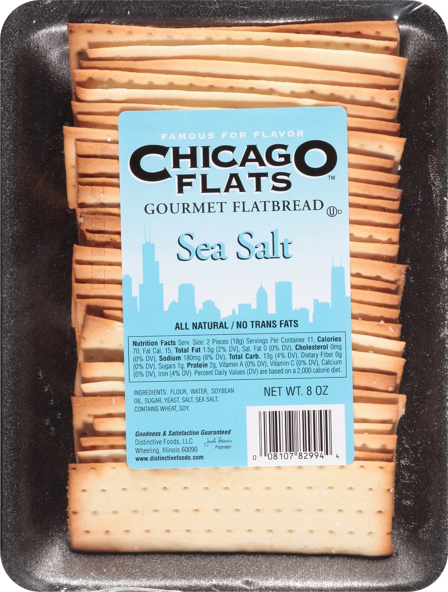 slide 11 of 13, Chicago Flats Sea Salt Gourmet Flatbread 8 oz, 8 oz