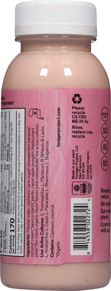 slide 4 of 12, Forager Project Probiotic Organic Dairy-Free Strawberry Banana Cashewmilk Yogurt 8 fl oz, 8 fl oz