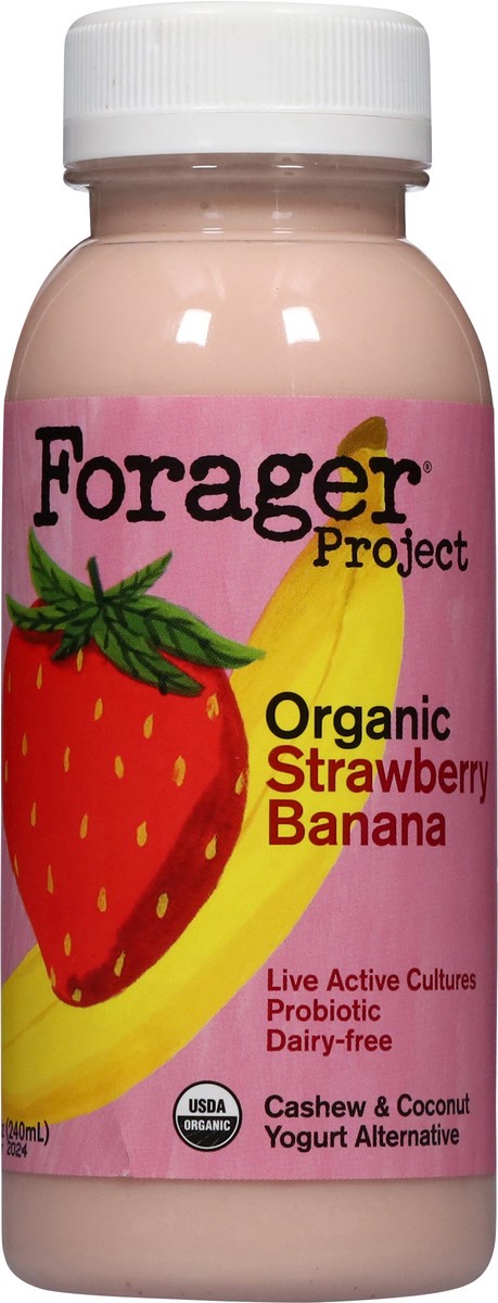 slide 9 of 12, Forager Project Probiotic Organic Dairy-Free Strawberry Banana Cashewmilk Yogurt 8 fl oz, 8 fl oz