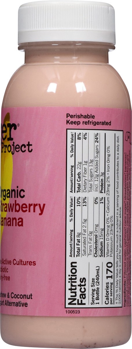 slide 2 of 12, Forager Project Probiotic Organic Dairy-Free Strawberry Banana Cashewmilk Yogurt 8 fl oz, 8 fl oz