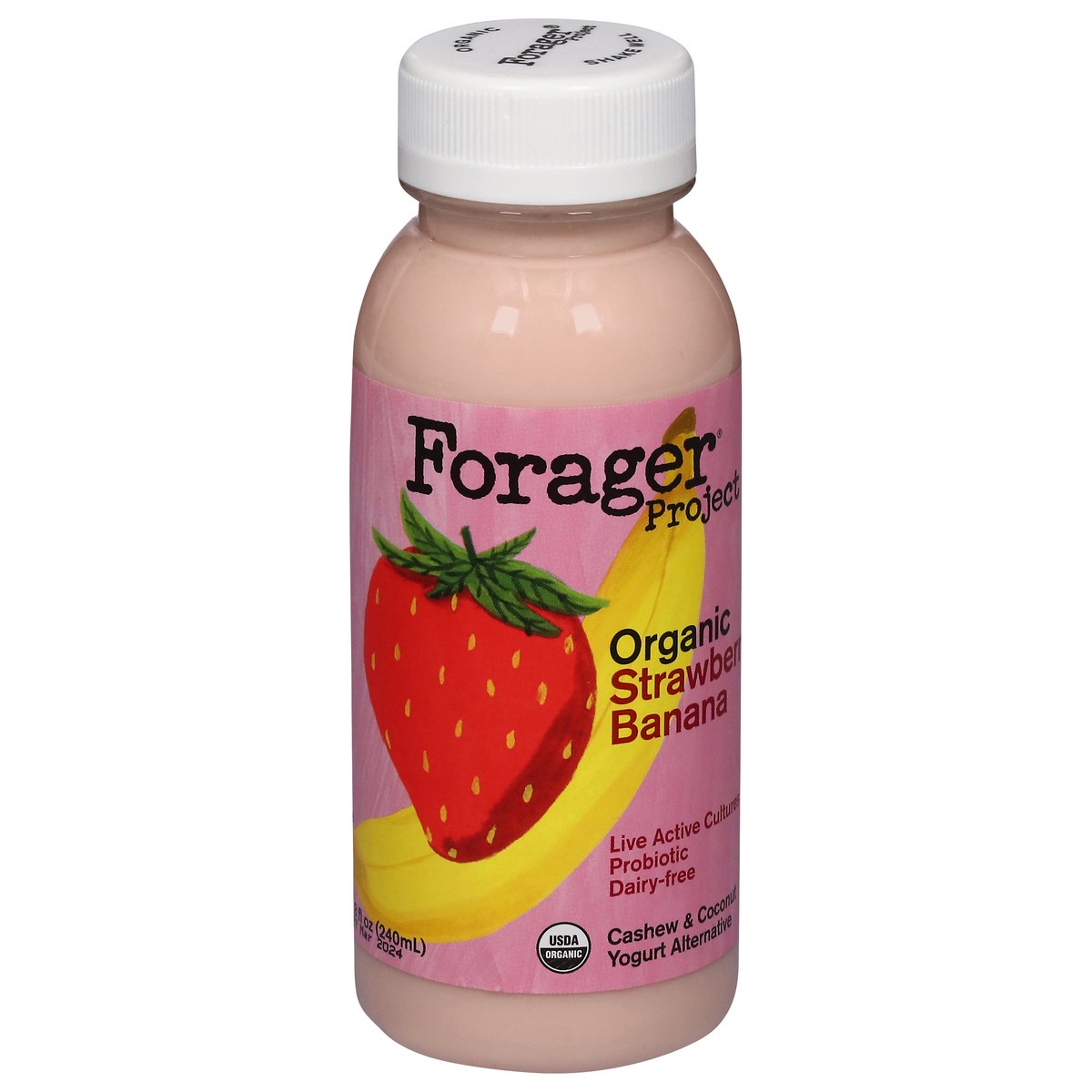 slide 11 of 12, Forager Project Probiotic Organic Dairy-Free Strawberry Banana Cashewmilk Yogurt 8 fl oz, 8 fl oz