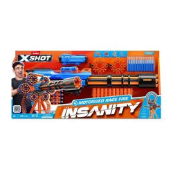 Zuru X-Shot-Insanity-Series 1 Motorized Rage Fire Gatlin Blaster
