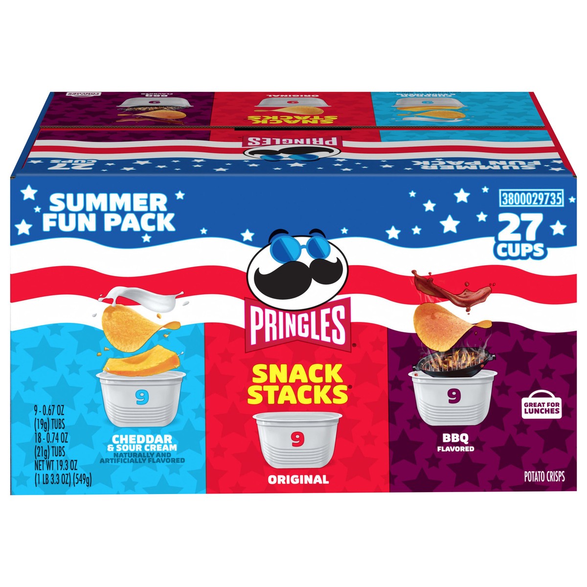 slide 1 of 14, Pringles Variety Pack Potato Crisps Chips, 27 ct