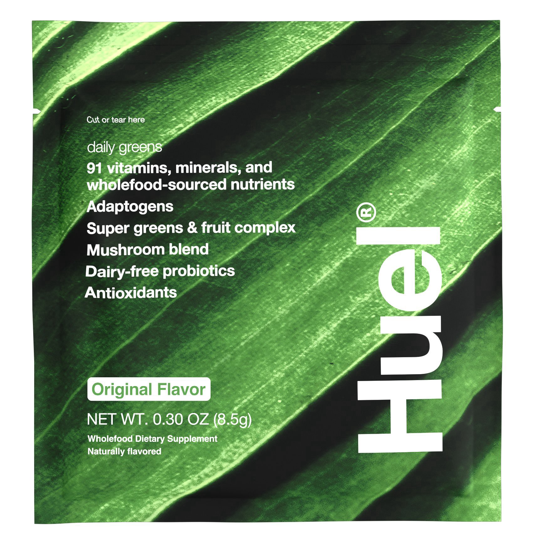 slide 1 of 1, Huel Daily Greens Single Serve Packet - Original, 0.3 oz
