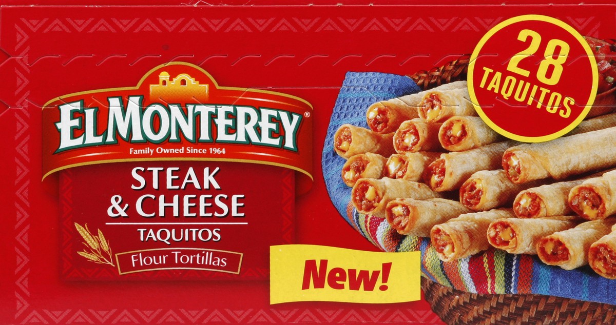 slide 2 of 6, El Monterey Beef & Cheese Flour Taquitos, 21 ct