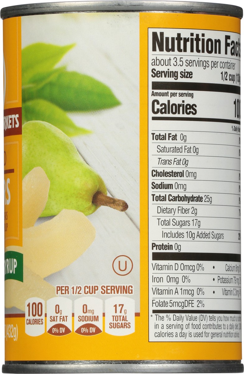slide 7 of 9, Rouses Markets Sliced Pears in Heavy Syrup 15.25 oz, 15.25 oz