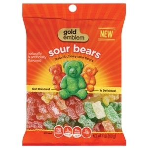slide 1 of 1, CVS Gold Emblem Sour Gummy Bears, 6 oz