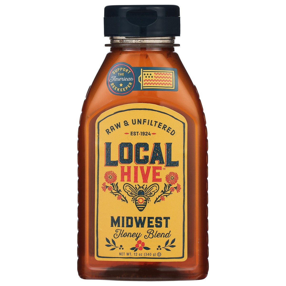 slide 1 of 1, Local Hive Midwest Raw & Unfiltered Honey Blend 12 oz, 12 oz