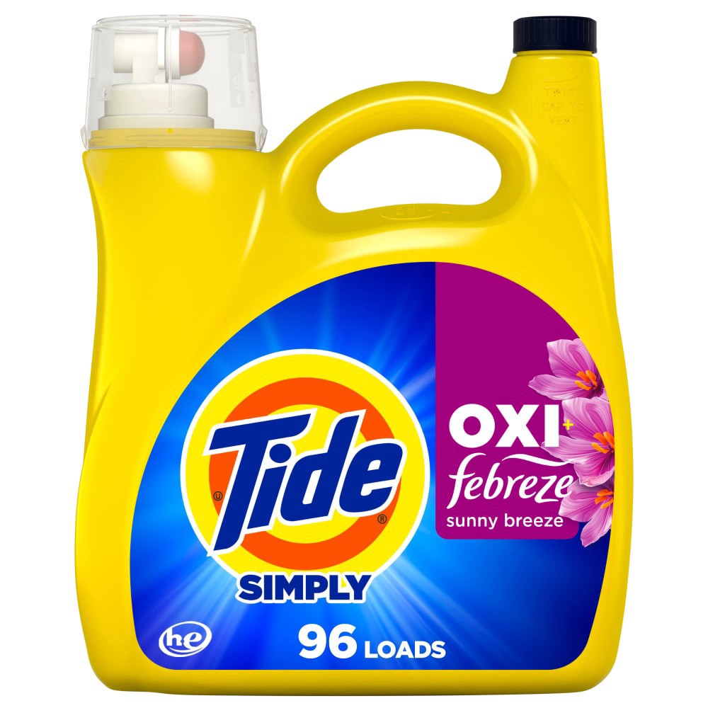 slide 2 of 5, Tide Sunny Breeze Liquid Simply Oxi Febreze Laundry Detergent - 137 fl oz, 137 fl oz