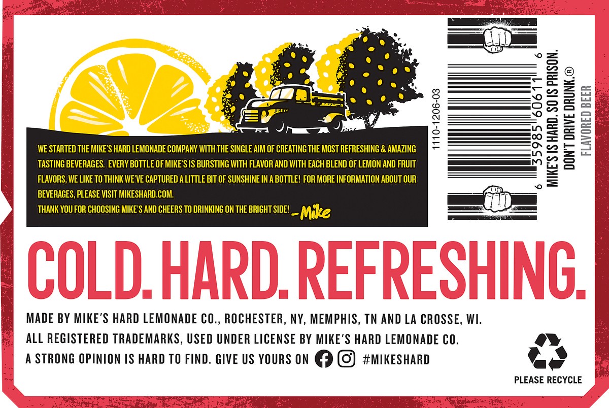 slide 6 of 7, Mike's Premium Malt Beverage Hard Cranberry Lemonade Beer 6 ea, 6 ct; 11.2 oz