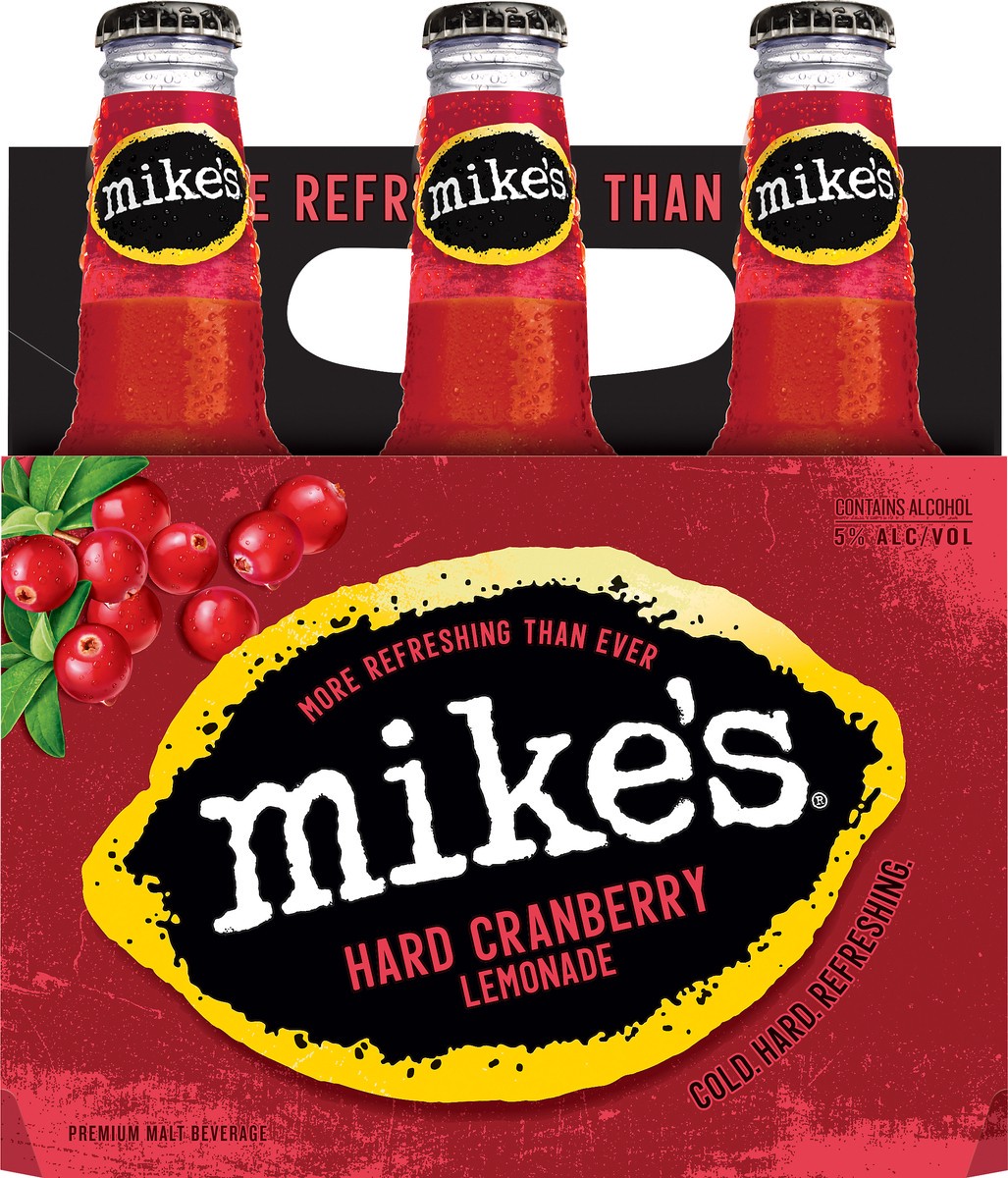 slide 5 of 7, Mike's Premium Malt Beverage Hard Cranberry Lemonade Beer 6 ea, 6 ct; 11.2 oz