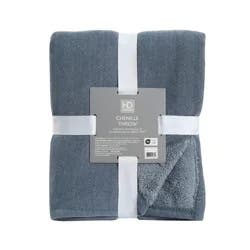 HD Designs Chenille Sherpa Throw - Blue