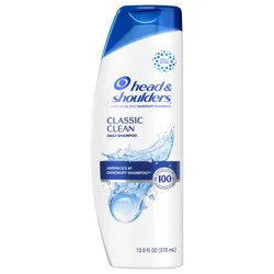 Head & Shoulders Dandruff Shampoo, Anti-Dandruff Treatment, Classic Clean for Daily Use, Paraben Free, 12.5 oz