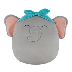 Squishmallows 12" Grey Elephant with Closed Eyes and Headband