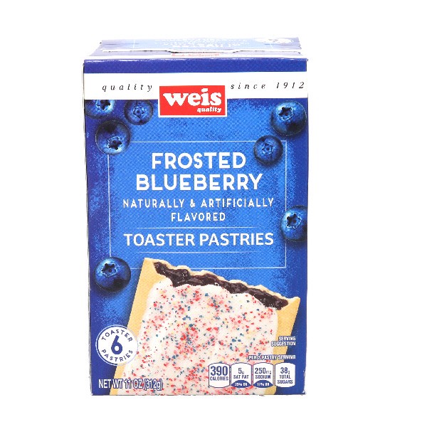 slide 1 of 6, Weis Quality Frosted Blueberry Toaster Pastries, 11 oz