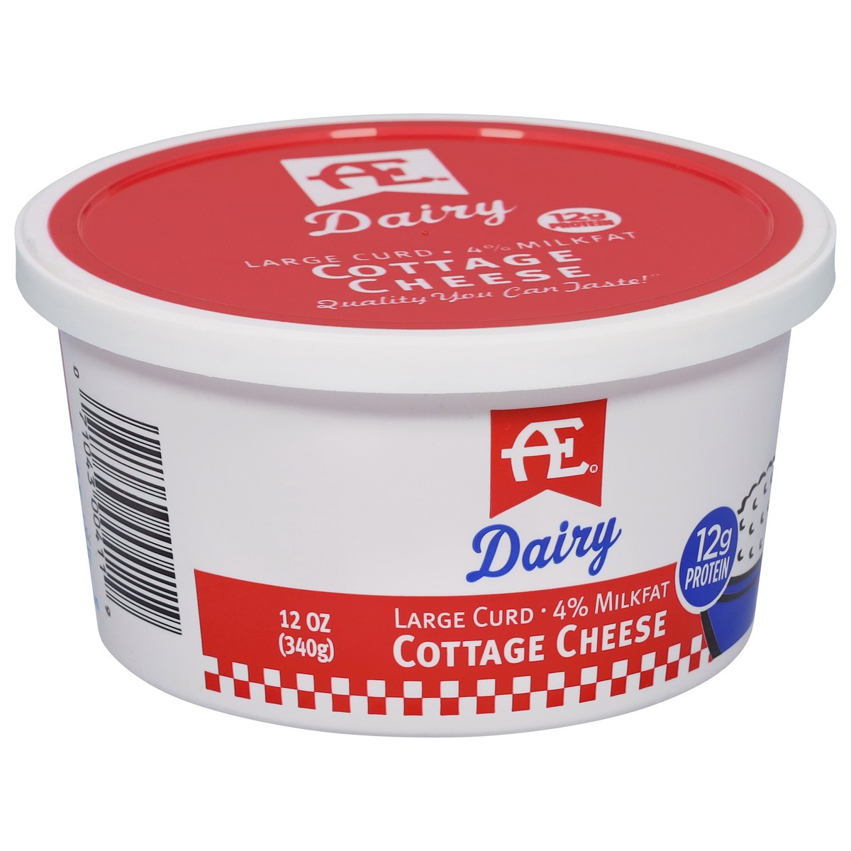 slide 11 of 11, AE Dairy 4% Milkfat Large Curd Cottage Cheese 12 oz, 12 oz