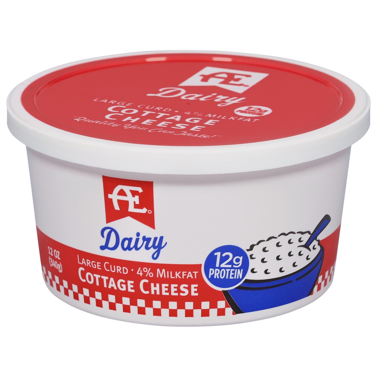 slide 9 of 11, AE Dairy 4% Milkfat Large Curd Cottage Cheese 12 oz, 12 oz