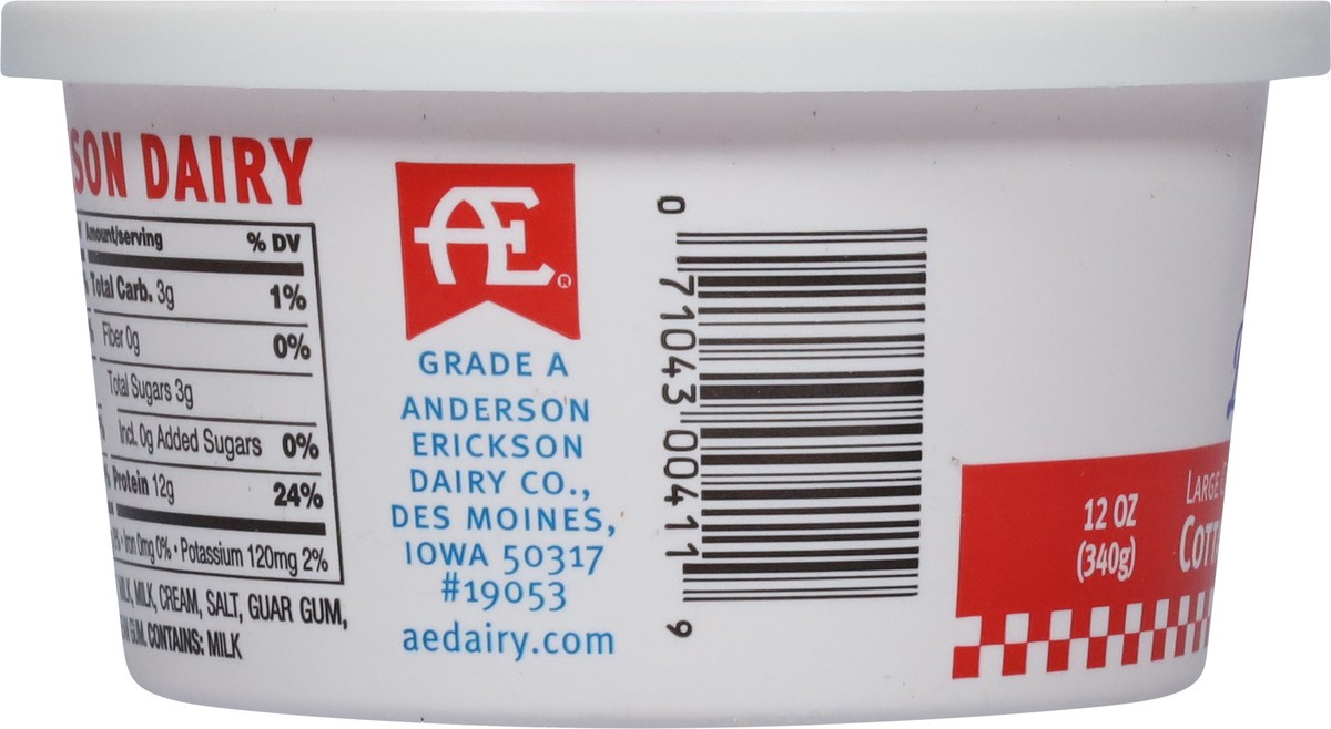 slide 5 of 11, AE Dairy 4% Milkfat Large Curd Cottage Cheese 12 oz, 12 oz