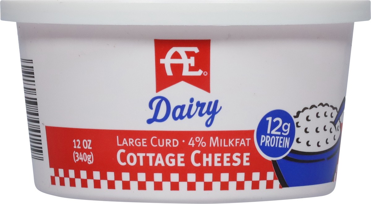 slide 3 of 11, AE Dairy 4% Milkfat Large Curd Cottage Cheese 12 oz, 12 oz