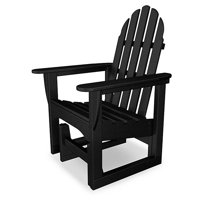 slide 1 of 1, POLYWOOD Classic Adirondack Glider Chair - Black, 1 ct