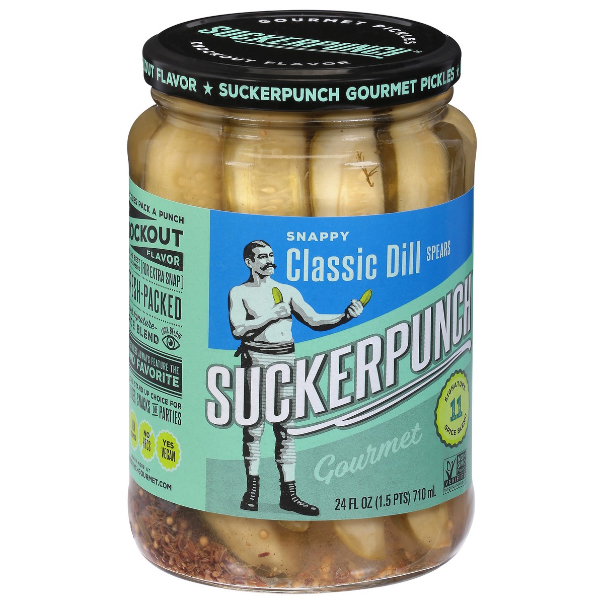 slide 6 of 9, SuckerPunch Gourmet Snappy Classic Dill Spears Pickles 24 fl oz, 24 oz