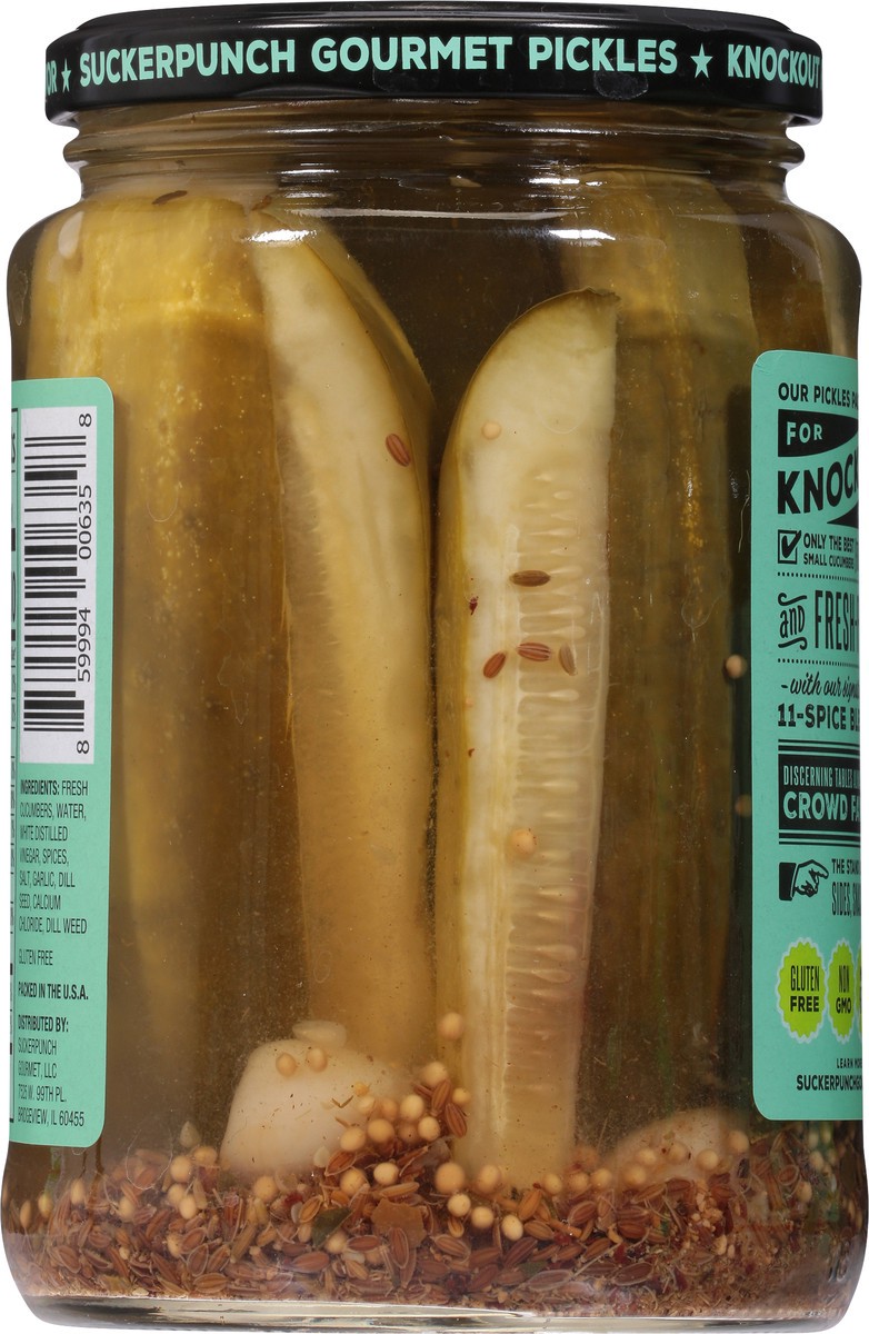 slide 8 of 9, SuckerPunch Gourmet Snappy Classic Dill Spears Pickles 24 fl oz, 24 oz