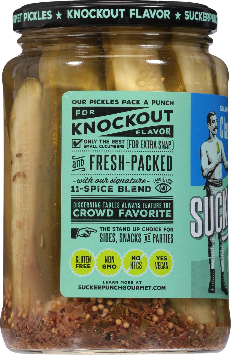 slide 9 of 9, SuckerPunch Gourmet Snappy Classic Dill Spears Pickles 24 fl oz, 24 oz