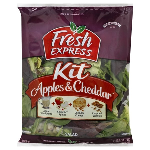 slide 1 of 1, Fresh Express Apple Cheddar Salad Kit, 7.2 oz
