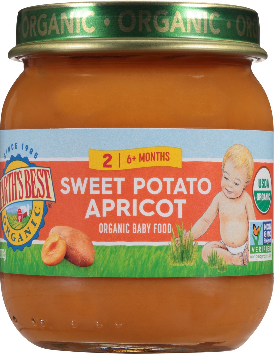 slide 7 of 10, Earth's Best Stage 2 Organic Sweet Potato Apricot Veggie & Fruit Blends Baby Food, 4 oz