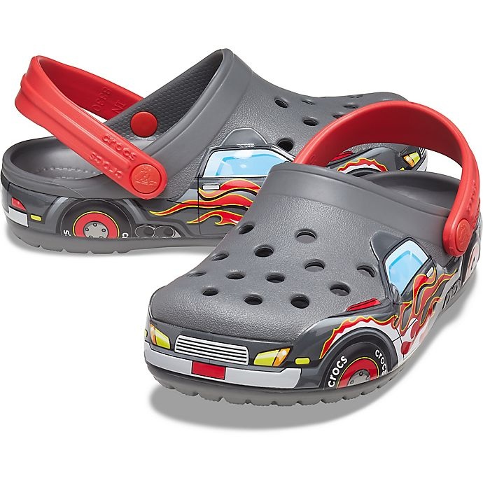 slide 1 of 3, Crocs Kids' Crocs Littles Fun Lab Truck Clog - Slate Grey, Size 5