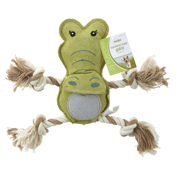 slide 1 of 1, Meijer Into The Wild 2D Gator Rope Arms/Legs Dog Toy, 1 ct