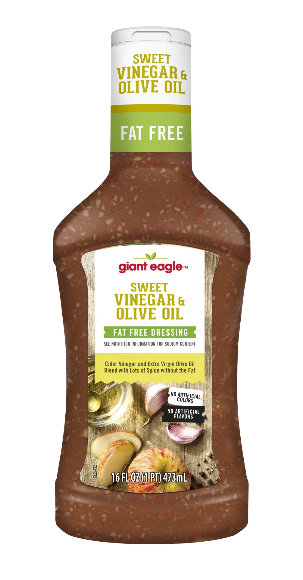 slide 1 of 1, Giant Eagle Fat Free Sweet Vinegar & Olive Oil Salad Dressing, 16 oz