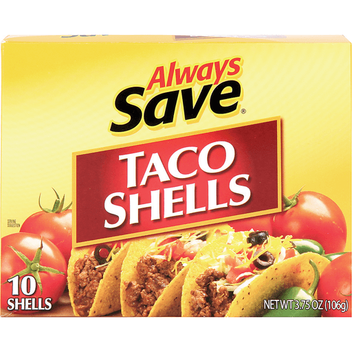 slide 1 of 1, Always Save Taco Shells, 10 ct