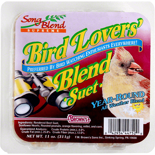 slide 1 of 1, F.M. Brown's Brown's Garden Chic! Bird Lover's Blend Suet Cake, 11 oz