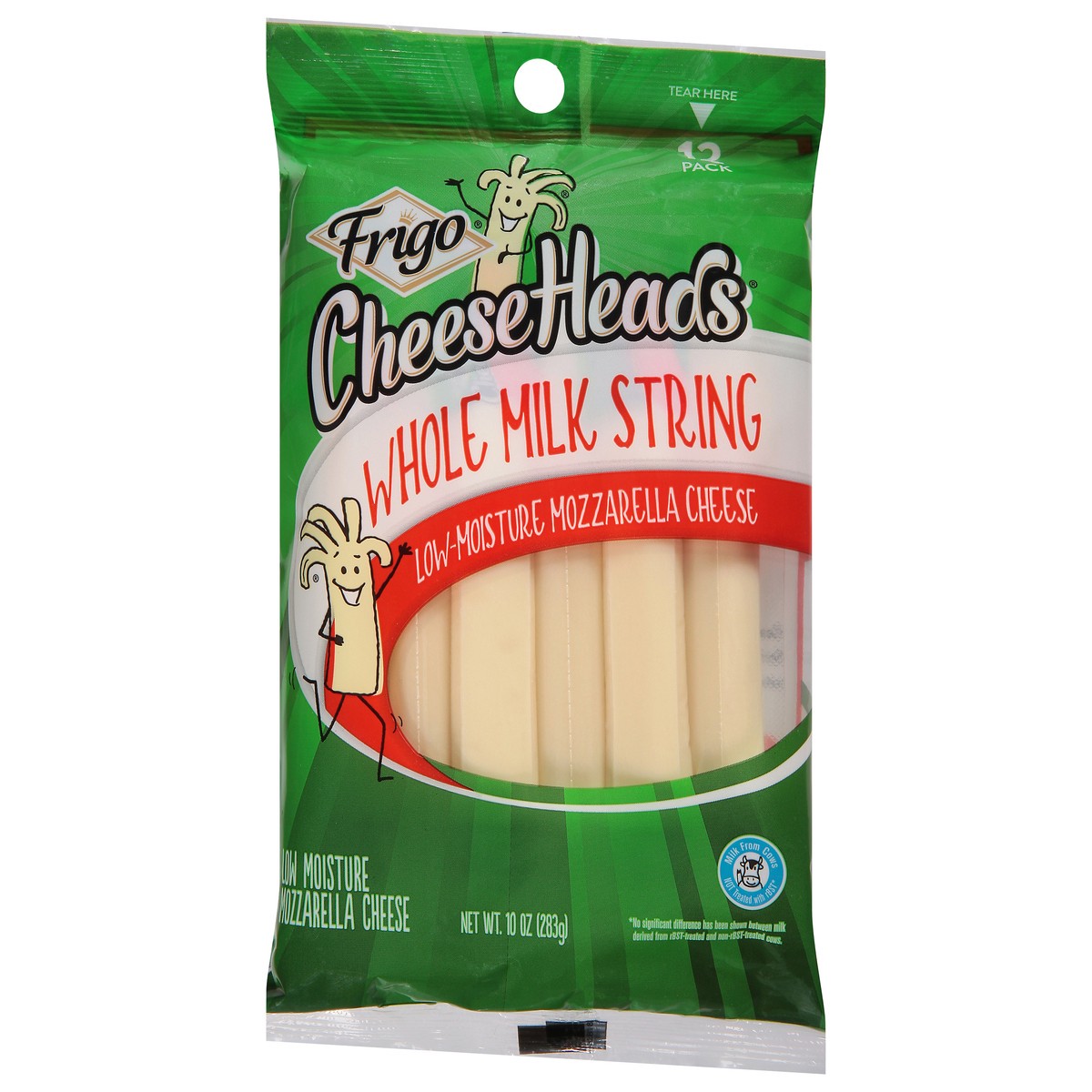 slide 3 of 13, Frigo Cheese Heads Whole Milk String Cheese 10 oz, 12 Count Bag, 12 ct