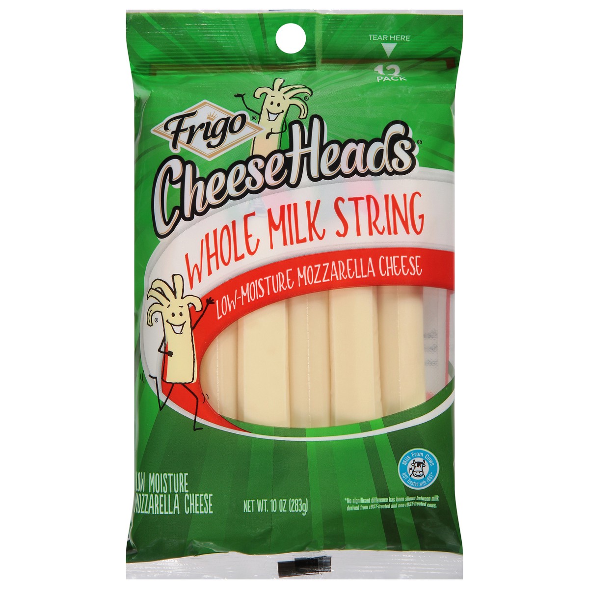 slide 9 of 13, Frigo Cheese Heads Whole Milk String Cheese 10 oz, 12 Count Bag, 12 ct